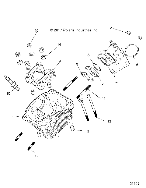 ENGINE, CYLINDER HEAD ASM. - A19HAA15N7 [101503]