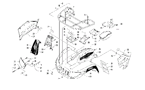 FRONT RACK, BODY PANEL, AND HEADLIGHT ASSEMBLIES [301706]