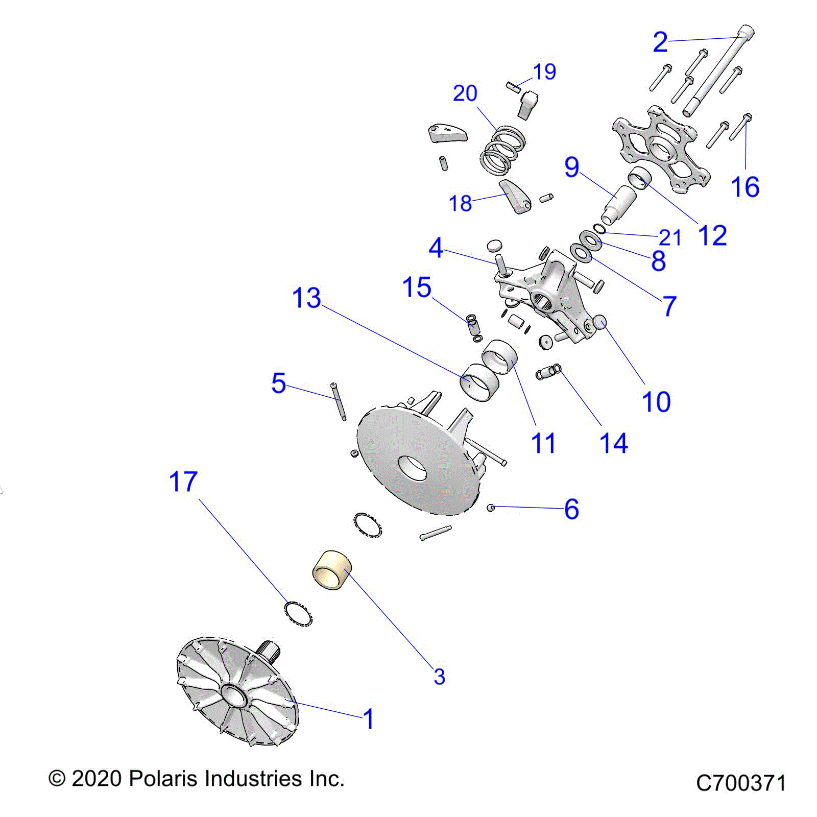 2021 Polaris RANGER XP 1000 TEXAS (R21RRF99AK) DRIVE TRAIN