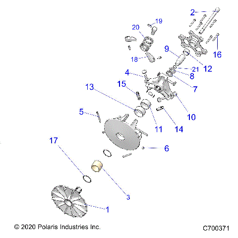 DRIVE TRAIN, PRIMARY CLUTCH - R21RRB99AZ/BZ (C700371)