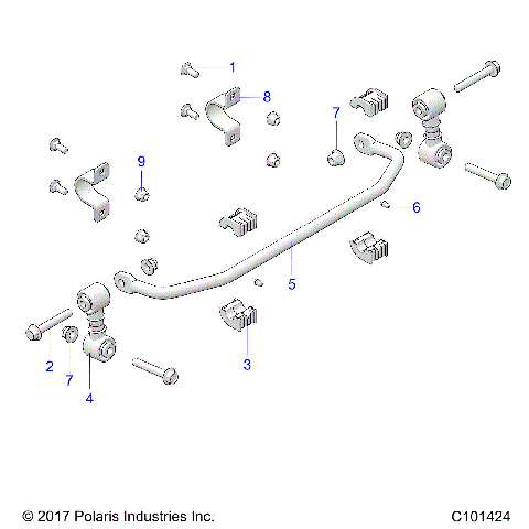 SUSPENSION, STABILIZER BAR, FRONT - A19HAA15N7 (101424)