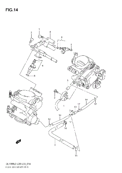 FUEL DELIVERY PIPE (DL1000 L2 E33)