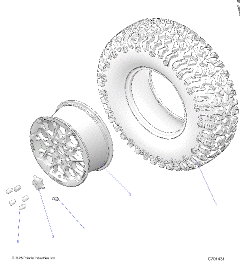 WHEELS, FRONT/REAR - Z24RGD2KAH/AL/BH/BL  (C701431)