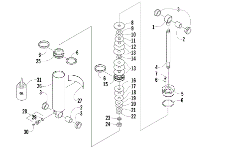 REAR SUSPENSION REAR ARM SHOCK ABSORBER