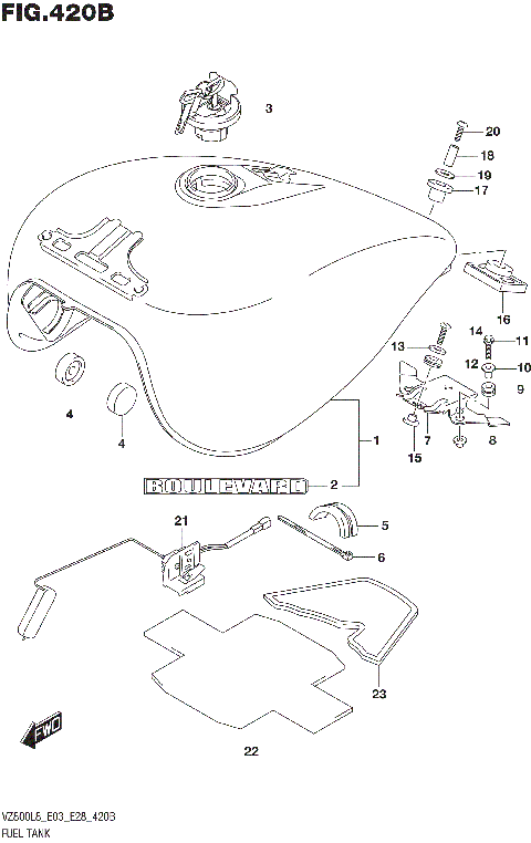 FUEL TANK (VZ800L8 E28)
