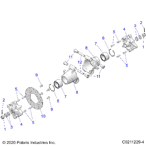 SUSPENSION, REAR HUBS, CARRIER and BRAKE DISC - A21SEK57AG/BG (C0211229-4)