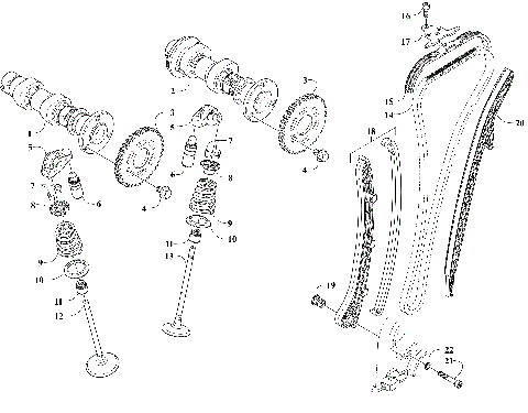 VALVE TRAIN AND CAM ASSEMBLIES  [304058]