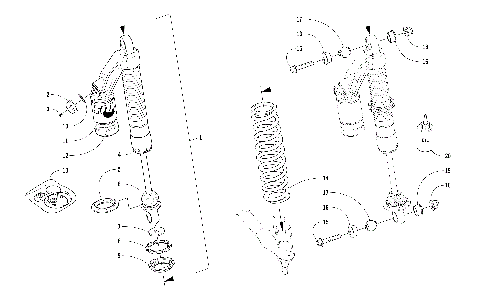 FRONT SUSPENSION SHOCK ABSORBER ASSEMBLY [105624]