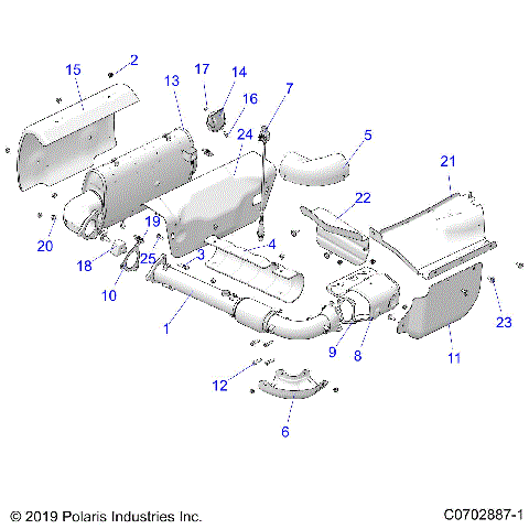 ENGINE, EXHAUST SYSTEM - Z21R4D92AM/BM/AC/BC (C0702887-1)