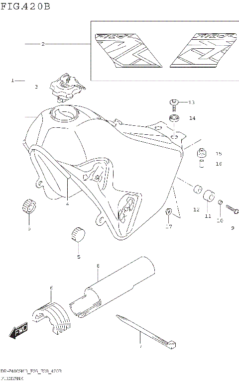 FUEL TANK (DR-Z400SM3 E28)