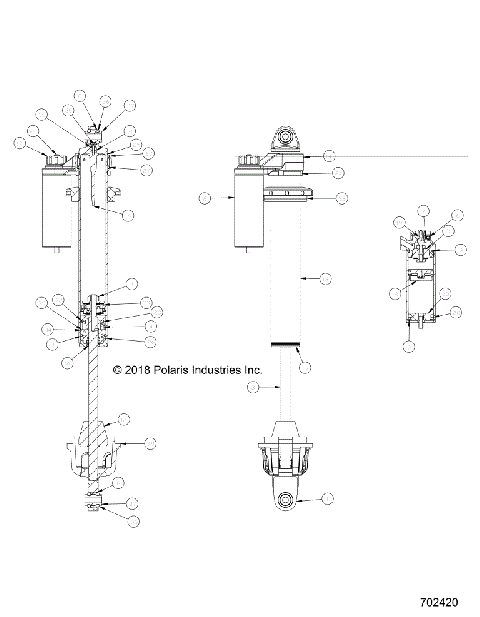 SUSPENSION, FRONT SHOCK INTERNALS - Z18VDE99NK (702420)