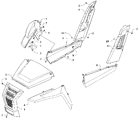 FRONT AND SIDE PANEL ASSEMBLIES [302775]