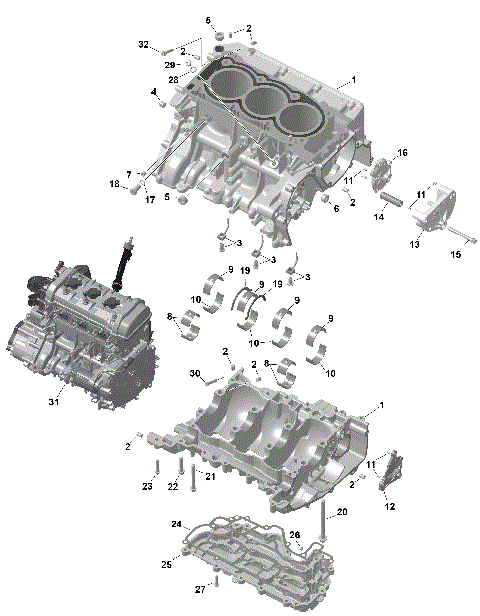 01- ROTAX - Crankcase