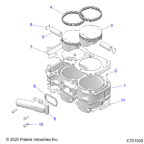ENGINE, CYLINDER AND PISTON - Z21NAR99AN/BN (C701039)