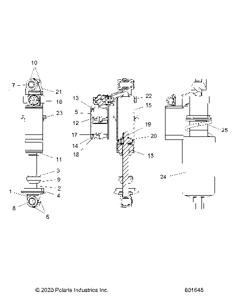 SUSPENSION, SHOCK, FRONT TRACK - S21TDV8RS/8RE ALL OPTIONS (601648)
