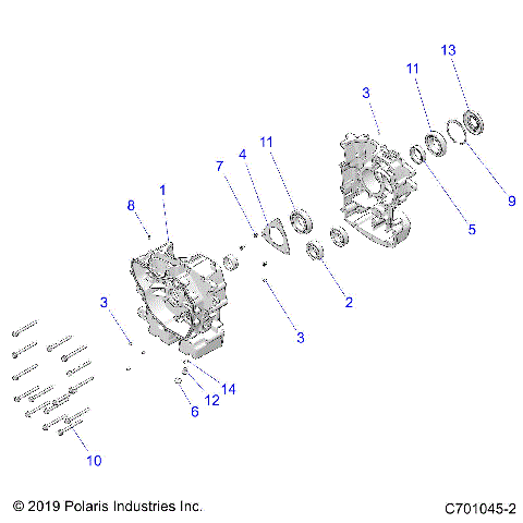 ENGINE, CRANKCASE - Z20CHA57K2 (C701045-2)