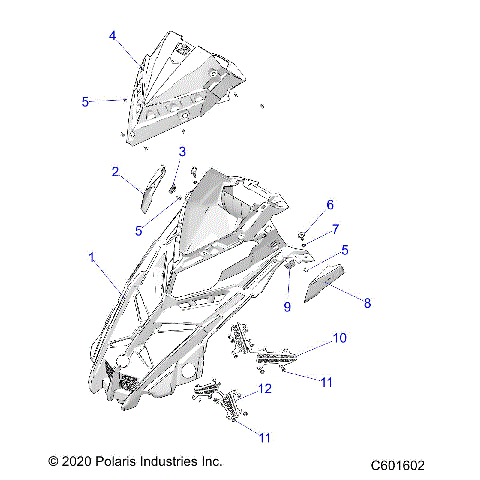 BODY, HOOD ASM. - S21TDV8RS/8RE ALL OPTIONS (C601602)