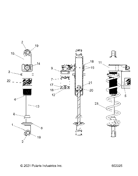 SUSPENSION, SHOCK, REAR TRACK, VELOCITY 7045537 - S24TFM9BS/9BE (602025)