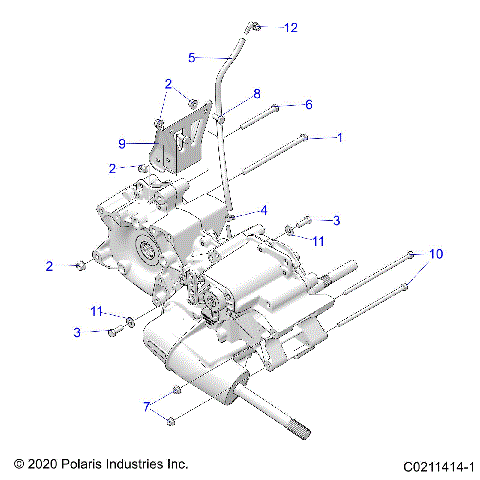 DRIVE TRAIN, MAIN GEARCASE MOUNTING - A21SEK57AG/BG (C0211414-1)