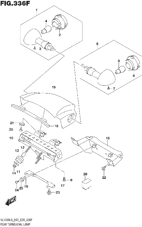 REAR TURNSIGNAL LAMP (VL1500TL8 E28)