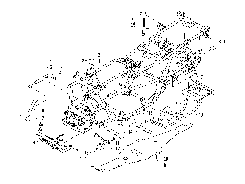 FRAME AND RELATED PARTS [97865]