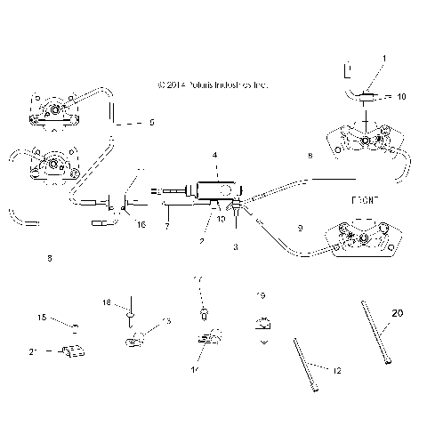 BRAKES, BRAKE LINES AND MASTER CYLINDER - A15DAH32EJ (49ATVBRAKELINE15325HD)