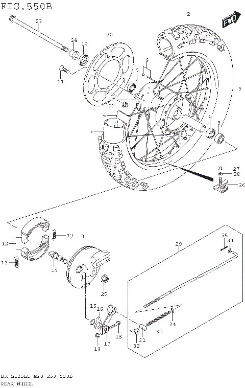 REAR WHEEL (DR-Z125L5 E33)