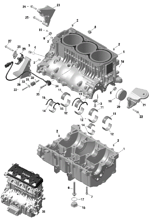 01- ROTAX - Crankcase