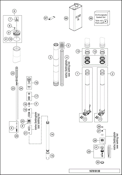 FRONT FORK DISASSEMBLED