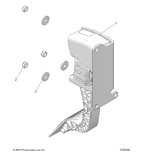 ENGINE, THROTTLE PEDAL - Z23GAE92A/92B (C702952)