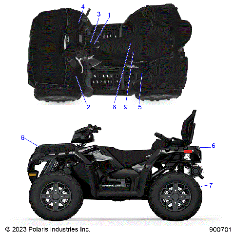 BODY, DECALS STANDARD - A24SYE85AL (900701-01)