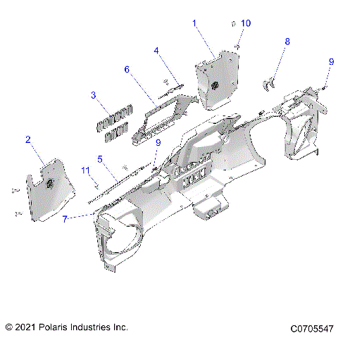 BODY, DASH LOWER - Z21RAU92AN/BN (C0705547)