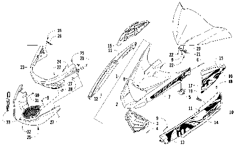 HOOD, WINDSHIELD, AND FRONT BUMPER ASSEMBLY [91809]