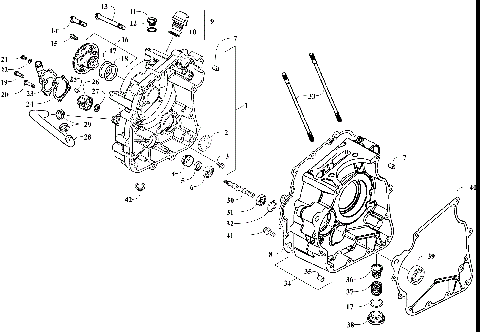 RIGHT CRANKCASE AND COVER ASSEMBLY [303375]