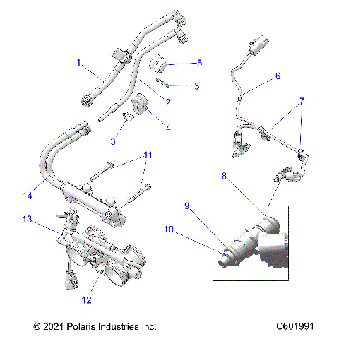 FUEL SYSTEM, RAIL, LINES and THROTTLE BODY - S23TLG8RS/8RE (C601991)