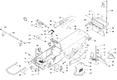 CHASSIS, FOOTREST, AND REAR BUMPER ASSEMBLY [110704]