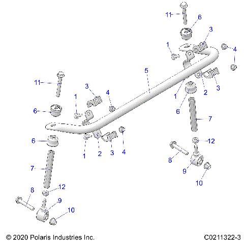 SUSPENSION, STABILIZER BAR - A24SXE95PP (C0211322-3)