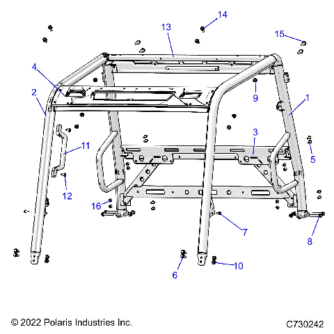 CHASSIS, CAB FRAME - R22MAA57F1/SF1/F9/C1/E1/C9/E9/CK/EK (C730242)