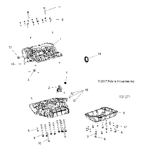 ENGINE, CRANKCASE - A18DCE87BB (101371)