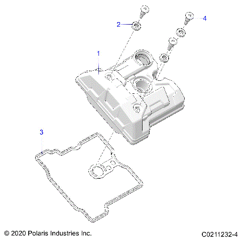 ENGINE, VALVE COVER - A21SEK57AG/BG (C0211232-4)