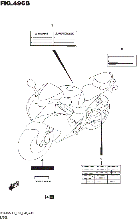 LABEL (GSX-R750L6 E28)
