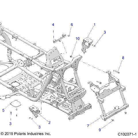 CHASSIS, FRONT CAB SUPPORTS - A24SGS95CT/S95FT/ET (C102071-1)