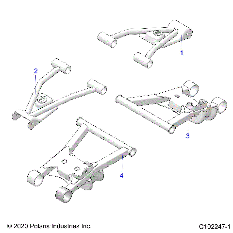 SUSPENSION, MIDDLE CONTROL ARMS - A23S6E57F1/FK (C102247-1)