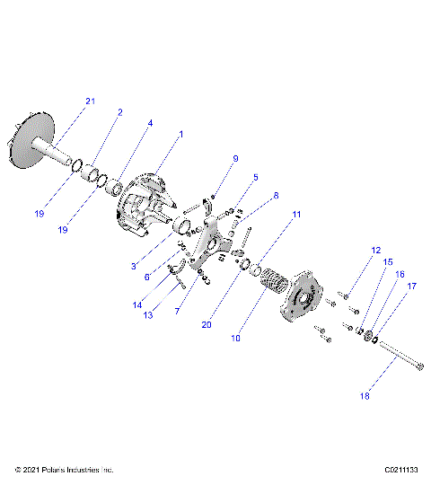 DRIVE TRAIN, PRIMARY CLUTCH - A25SXD95A9 (C0211133)
