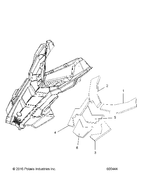 BODY, HOOD FOAM/FIBER - S17MBX6JSA/JEA (600444)
