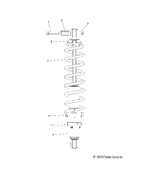 SUSPENSION, SHOCK, REAR TRACK (7043994) - S15CT5BEL/BSL/BSM (49SNOWSHOCKREAR7043994)