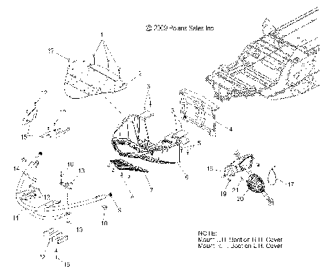 BODY, FRONT BUMPER, NOSEPAN and TIE ROD BOOT - S12PU7ESL/EEL (49SNOWBUMPER10WIDE)
