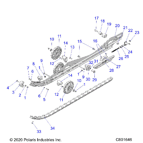 SUSPENSION, RAIL BEAM LH/RH - S21TDV8RS/8RE ALL OPTIONS (C601646)