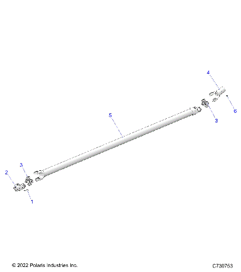 DRIVE TRAIN, PROP SHAFT - R25CCA57A1 (C730753)