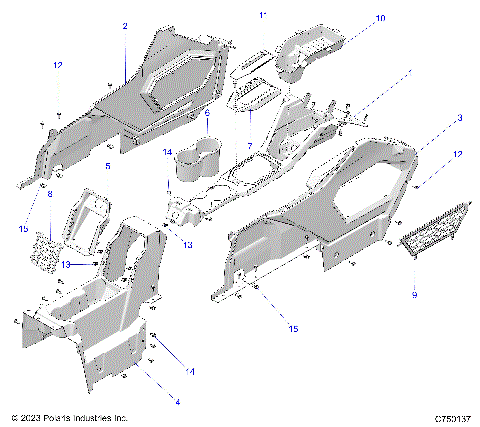 BODY, CENTER CONSOLE - Z25R4P2KAE/BE (C750137)